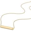 Fossil Women’s Plated Stainless Steel Engravable Personalized Gift Pendant Chain Necklace for Women(Gold Sadie ID Bar)