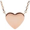 Fossil Women’s Plated Stainless Steel Engravable Personalized Gift Pendant Chain Necklace for Women(Rose Gold Small Heart)