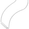 Fossil Women’s Plated Stainless Steel Engravable Personalized Gift Pendant Chain Necklace for Women(Silver)
