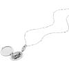 Fossil Women’s Plated Stainless Steel Engravable Personalized Gift Pendant Chain Necklace for Women(Silver Locket)