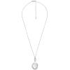 Fossil Women’s Plated Stainless Steel Engravable Personalized Gift Pendant Chain Necklace for Women(Silver Locket)