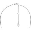 Fossil Women’s Plated Stainless Steel Engravable Personalized Gift Pendant Chain Necklace for Women(Silver Sadie ID Bar)