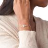 Fossil Women’s Rose Gold-Tone Stainless Steel Chain or Beaded Bracelet for Women(Rose Gold Mosaic Disc)