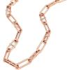 Fossil Women’s Rose Gold-Tone Stainless Steel Pendant Chain Necklace for Women(Heritage Rose Gold D-Link)
