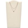 Fossil Women’s Rose Gold-Tone Stainless Steel Pendant Chain Necklace for Women(Rose Gold Gray Mother of Pearl)