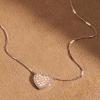 Fossil Women’s Rose Gold-Tone Stainless Steel Pendant Chain Necklace for Women(Rose Gold Mosaic Heart)