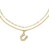 Fossil Women’s Stainless Steel Chain Bracelet(Gold Sutton Horseshoe)