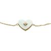 Fossil Women’s Stainless Steel Chain Bracelet(MOP Heart)