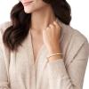Fossil Women’s Stainless Steel Gold-Tone Bangle Bracelet(Gold Star Glitz Bangle)