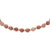 Fossil Women’s Stainless Steel Gold-Tone Beaded Bracelet(Gold/Pink Rhodochrosite)
