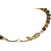 Fossil Women’s Stainless Steel Gold-Tone Beaded Bracelet(Gold/Tigers Eye)