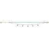 Fossil Women’s Stainless Steel Gold-Tone Beaded Bracelet(Gold/Turquoise Evil Eye)