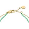 Fossil Women’s Stainless Steel Gold-Tone Beaded Bracelet(Gold/Turquoise Evil Eye)