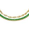 Fossil Women’s Stainless Steel Gold-Tone Beaded Bracelet(Heritage Green Chain)