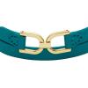 Fossil Women’s Stainless Steel and Genuine Leather Bracelet for Women(D-Link Blue)