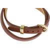 Fossil Women’s Stainless Steel and Genuine Leather Bracelet for Women(Heritage D-Link Brown Double Wrap)