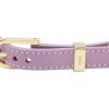 Fossil Women’s Stainless Steel and Genuine Leather Bracelet for Women(Heritage Purple)