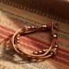 Fossil Women’s Stainless Steel and Genuine Leather Bracelet for Women(Rose Gold Glitz/Tan)