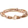 Fossil Women’s Stainless Steel and Genuine Leather Bracelet for Women(Rose Gold Glitz/Tan)