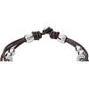 Fossil Women’s Stainless Steel and Genuine Leather Bracelet for Women(Silver Glitz/Dark Brown)