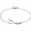 Fossil Women’s Sterling Silver or Silver-Tone Stainless Steel Chain Bracelet for Women(Silver Rose Gold Heart)