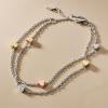 Fossil Women’s Sterling Silver or Silver-Tone Stainless Steel Chain Bracelet for Women(Silver Tri-Tone Heart)