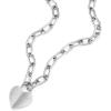 Fossil Women’s Sterling Silver or Silver-Tone Stainless Steel Pendant Chain Necklace for Women(Harlow Silver-Tone Heart Chain)