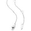 Fossil Women’s Sterling Silver or Silver-Tone Stainless Steel Pendant Chain Necklace for Women(Sadie Silver-Tone Glitz Heart)