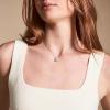 Fossil Women’s Sterling Silver or Silver-Tone Stainless Steel Pendant Chain Necklace for Women(Sadie Silver-Tone Glitz Heart)