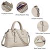 Kattee Genuine Leather Handbags for Women, Soft Hobo Satchel Shoulder Crossbody Bags Ladies Purses(Beige)