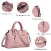 Kattee Genuine Leather Handbags for Women, Soft Hobo Satchel Shoulder Crossbody Bags Ladies Purses(Pink)
