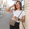 Kattee Leather Crossbody Bag for Women, Small Cross Body Shoulder Bags Purse for Women Trendy Designer Handbag(Khaki)