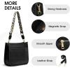 Kattee Leather Crossbody Bags for Women, Fashion Shoulder Purse, Hobo Handbags with Adjustable Strap(Black)