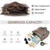 Kattee Leather Crossbody Bags for Women, Fashion Shoulder Purse, Hobo Handbags with Adjustable Strap(Khaki)