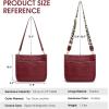 Kattee Leather Crossbody Bags for Women, Fashion Shoulder Purse, Hobo Handbags with Adjustable Strap(Wine Red)