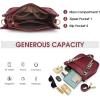 Kattee Leather Crossbody Bags for Women, Fashion Shoulder Purse, Hobo Handbags with Adjustable Strap(Wine Red)