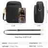 Kattee Leather Crossbody Bags for Women, Small Genuine Leather Purses and Handbags, Shoulder Cross Body Bag for Woman(Black)