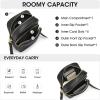 Kattee Leather Crossbody Bags for Women, Small Genuine Leather Purses and Handbags, Shoulder Cross Body Bag for Woman(Black)
