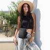 Kattee Leather Crossbody Bags for Women, Small Genuine Leather Purses and Handbags, Shoulder Cross Body Bag for Woman(Black)