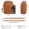 Kattee Leather Crossbody Bags for Women, Small Genuine Leather Purses and Handbags, Shoulder Cross Body Bag for Woman(Caramel)