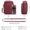 Kattee Leather Crossbody Bags for Women, Small Genuine Leather Purses and Handbags, Shoulder Cross Body Bag for Woman(Wine Red)