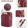 Kattee Leather Crossbody Bags for Women, Small Genuine Leather Purses and Handbags, Shoulder Cross Body Bag for Woman(Wine Red)