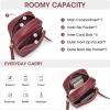Kattee Leather Crossbody Bags for Women, Small Genuine Leather Purses and Handbags, Shoulder Cross Body Bag for Woman(Wine Red)