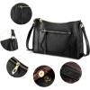 Kattee Leather Purses and Handbags for Women Crossbody Stachel Shoulder Bags(Black)