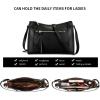 Kattee Leather Purses and Handbags for Women Crossbody Stachel Shoulder Bags(Black)