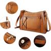 Kattee Leather Purses and Handbags for Women Crossbody Stachel Shoulder Bags(Brown)