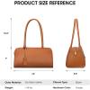 Kattee Leather Purses and Handbags for Women Medium Top-handle Tote Bag Satchel Shoulder Bags(Brown)