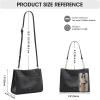 Kattee Leather Purses and Handbags for Women, Small Crossbody Bags for Women, Top Handle Hobo Shoulder Bag with 2 Straps(Black)