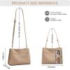 Kattee Leather Purses and Handbags for Women, Small Crossbody Bags for Women, Top Handle Hobo Shoulder Bag with 2 Straps(Khaki)