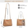 Kattee Leather Purses and Handbags for Women, Small Crossbody Bags for Women, Top Handle Hobo Shoulder Bag with 2 Straps(Light Tan)